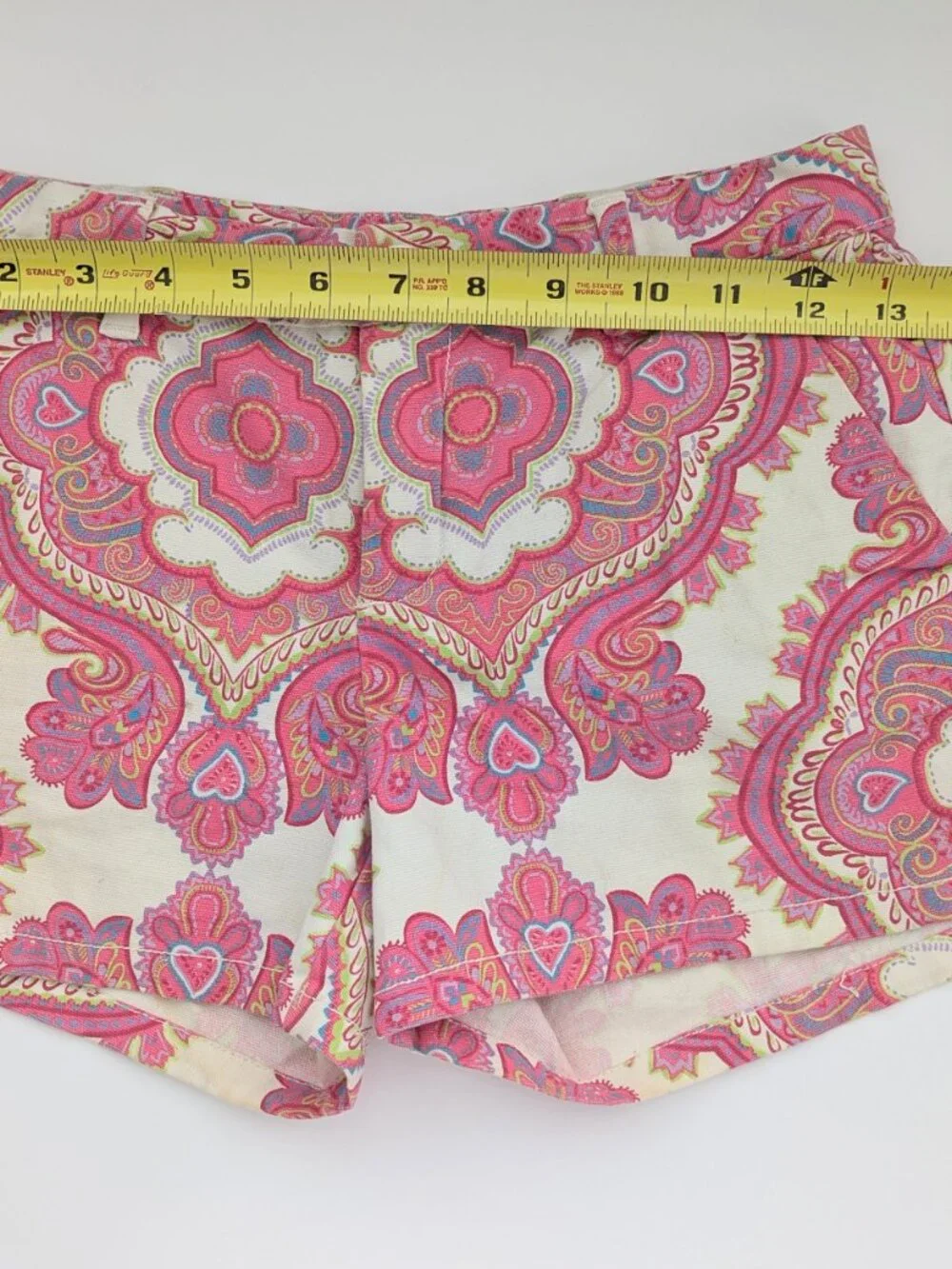 GAP Girls' (Size 12) Pink Paisley Print Shorts w/Adjustable Waist